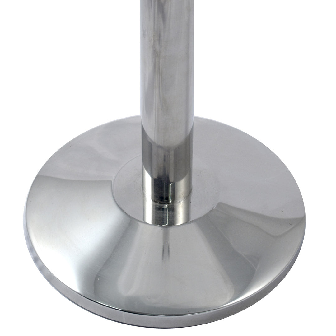 2 Colonnine Tendinastro 3 metri in Acciaio Inox Spazzolato Ø36x101 cm Nastro Bianco