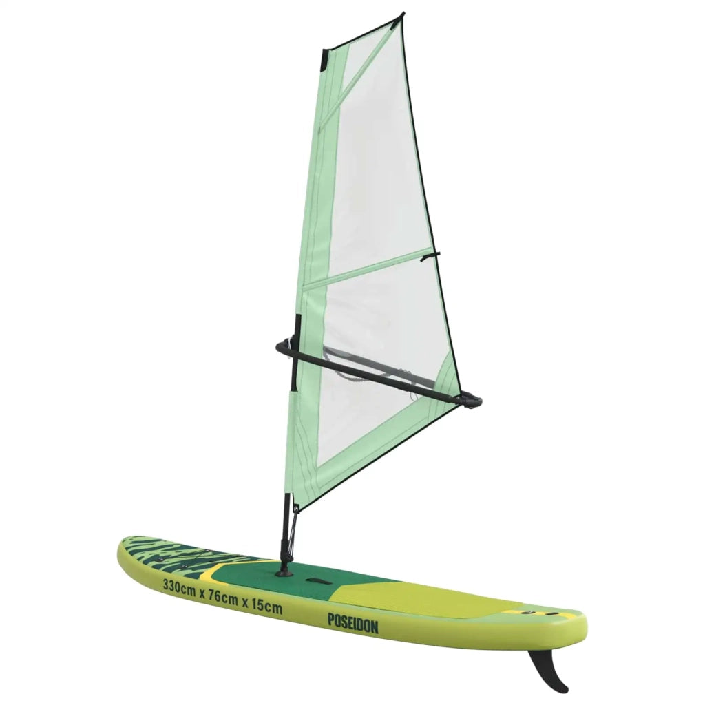 SUP gonfiabile con vela POSEIDON 330 x 76 x 15 cm Verde per 42039138