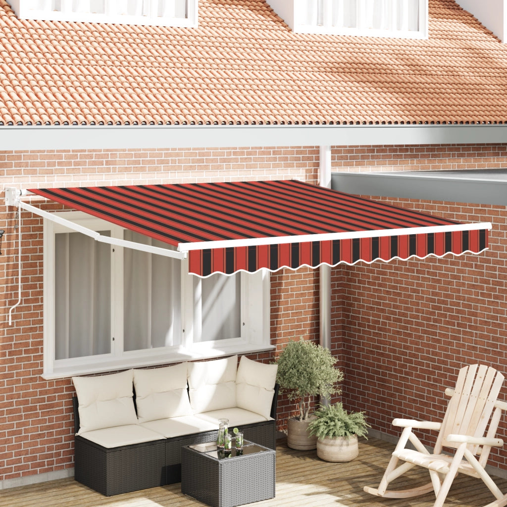 Tenda Retrattile Automatica Arancione e Marrone 350x250 cm