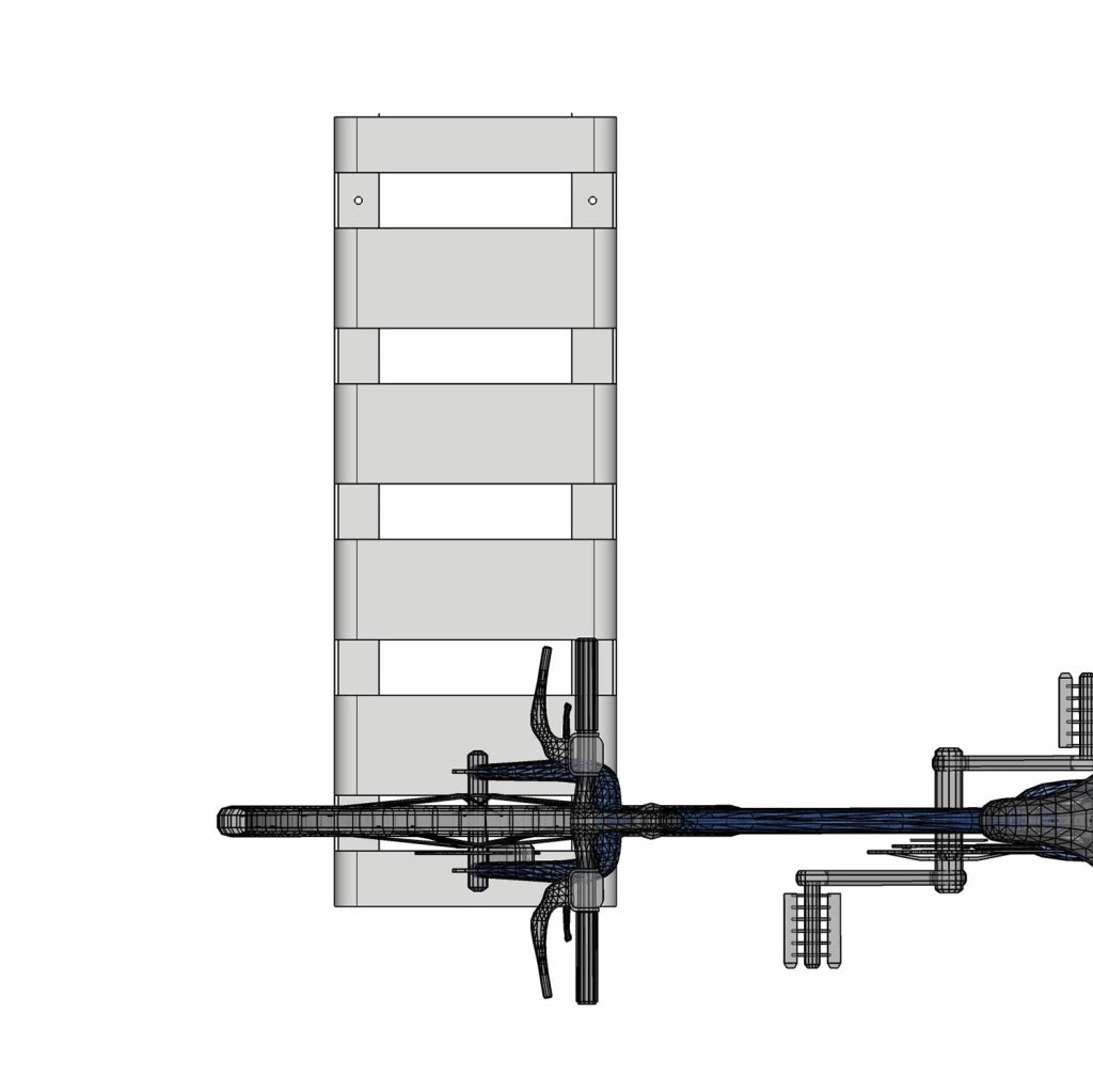 Rastrelliera Portabici 5 Posti 106x38x24 cm in Metallo Verniciato Tortora