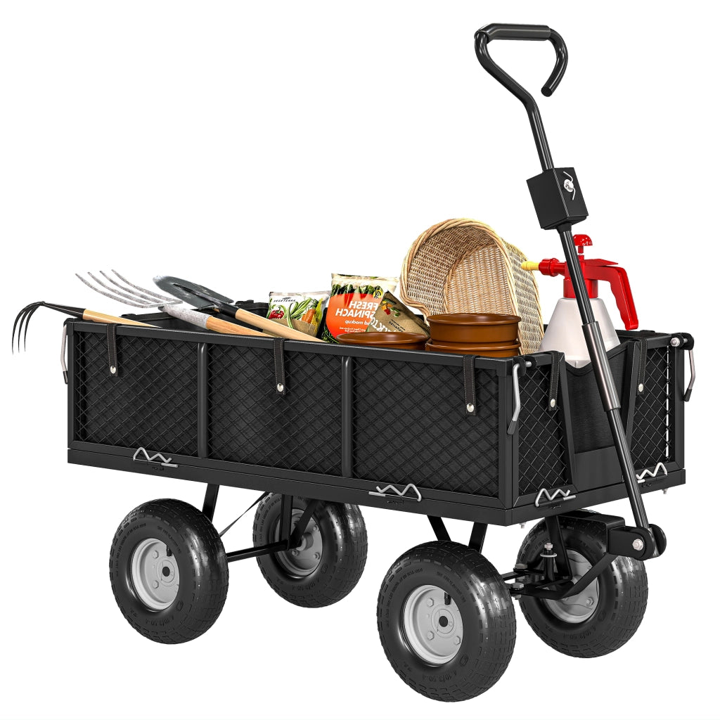 Carrello da giardino ¨C zephmum ¨C 300 kg, nero