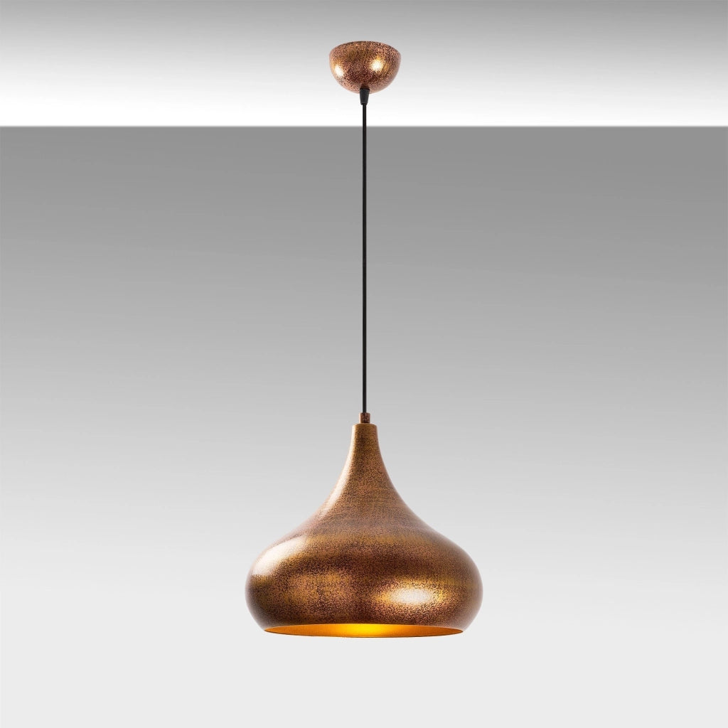 Ricco, Lampada a Sospensione 942flg1316, Marrone Rame