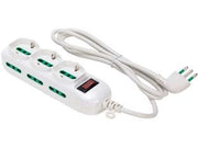 MULTIPRESA 3 BIP. + SCH.+ 6 BIP. LATER. C/INTER. LINEA RETAILBIANCA- - bianca 474164 - 1 pezzi FANTON