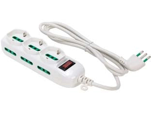 MULTIPRESA 3 BIP. + SCH.+ 6 BIP. LATER. C/INTER. LINEA RETAILBIANCA- - bianca 474164 - 1 pezzi FANTON