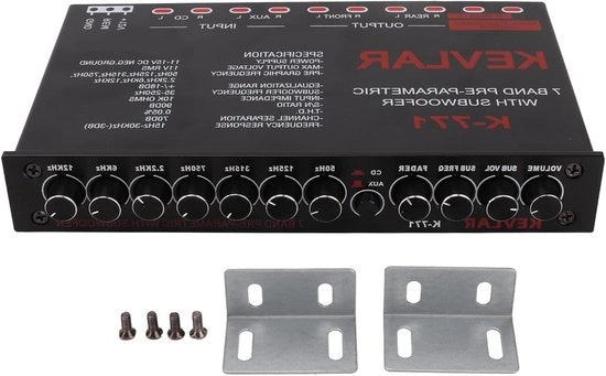 Equalizzatore Grafico 7 bande per Auto Audio - Filtraggio a bassa frequenza universale digitale con regolazione di amplificazione variabile.