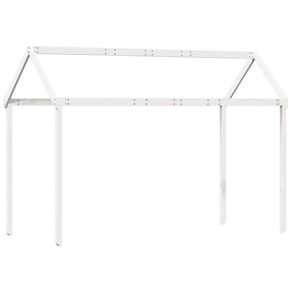 Letto a Castello senza Materasso Bianco 90x190cm Massello Pino 3282128