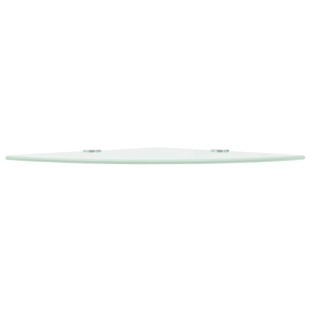 Scaffale Angolare con Supporto in Cristallo Vetro Bianco 35x35 cm cod mxl 33089
