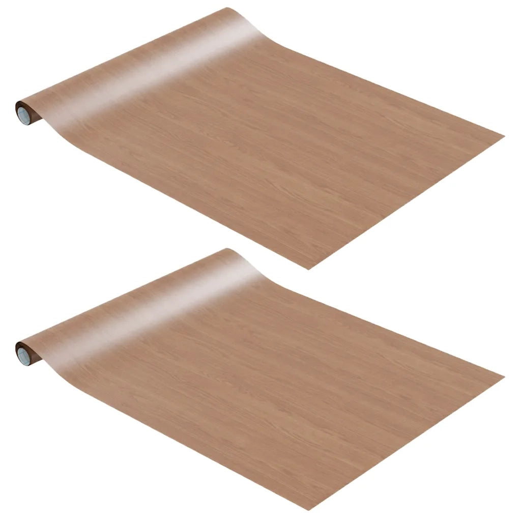 Pellicole Autoadesive Mobili 2 pz Rovere Chiaro 500x90 cm PVC CFW3524101