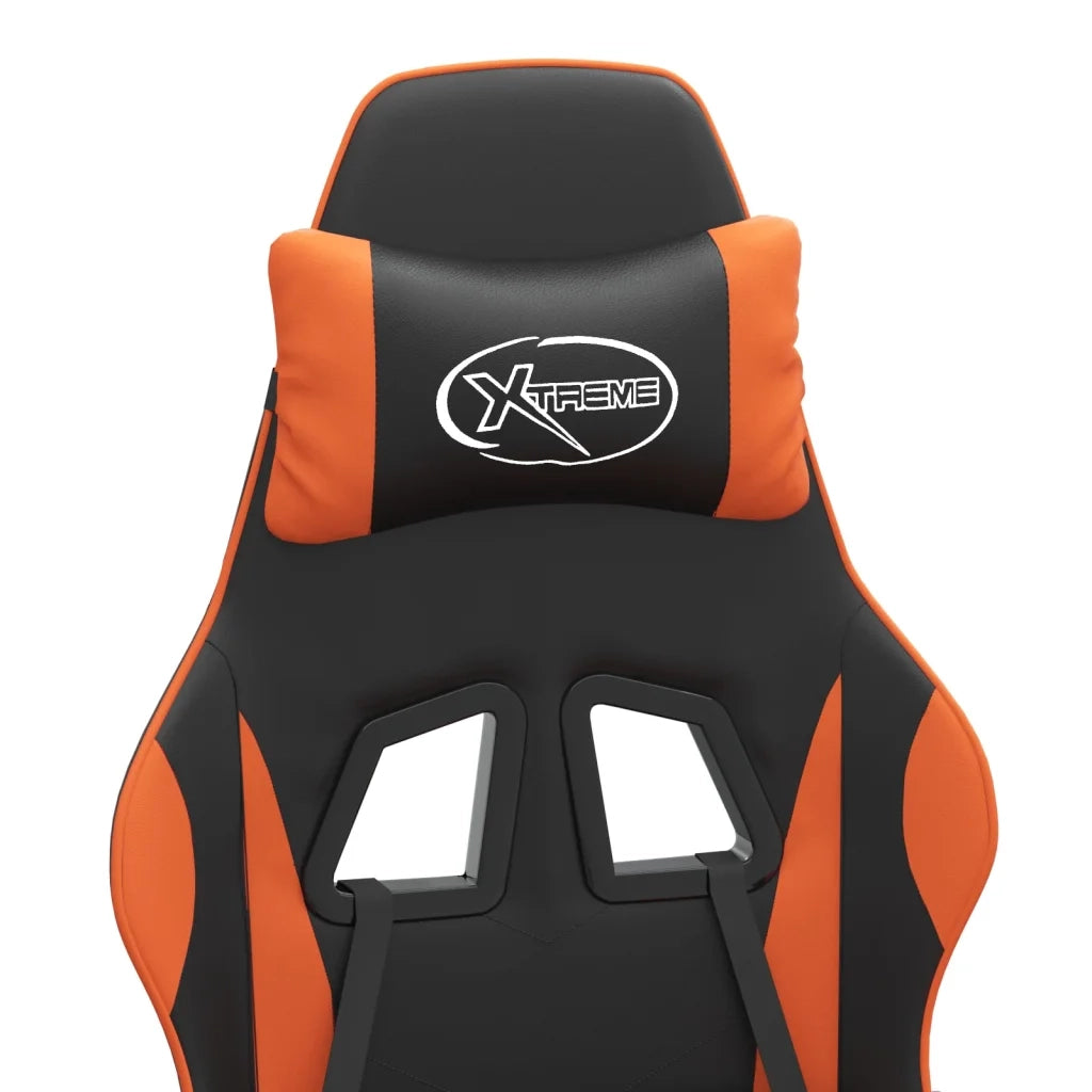 Sedia da Gaming Nero e Arancione in Similpelle 3143872
