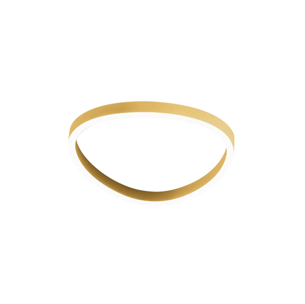 Ecaris P/P Lampada a soffitto 38W+8W LED 2200-2300lm CCT 3000K/4000K Dimmerabile in Alluminio Oro Spazzolato - Gealuce