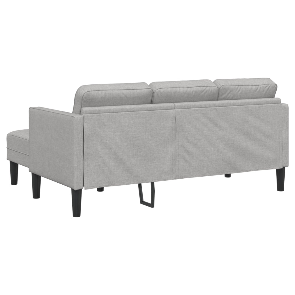 Set di divani a 2 pezzi con cuscini in tessuto grigio nuvola