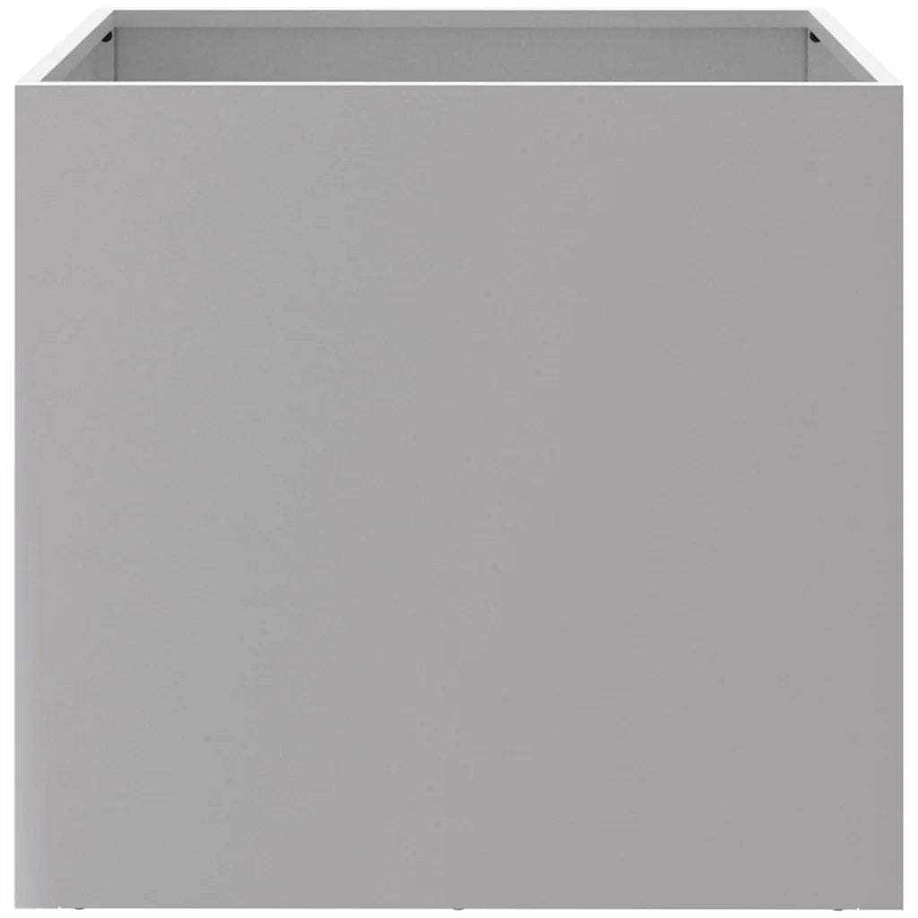 Fioriera-Vaso-Contenitore per Piante Argento 42x40x39 cm in Acciaio Zincato