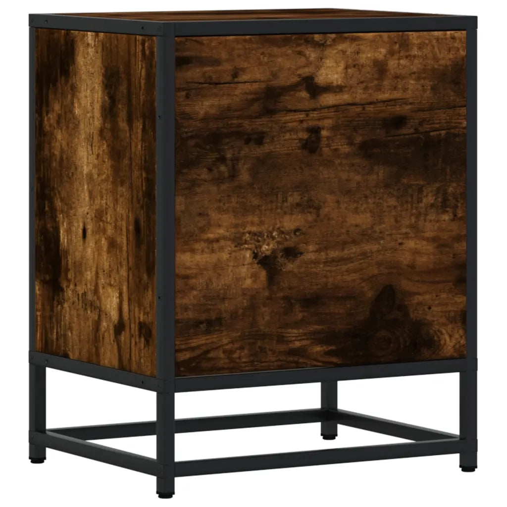 Comodini Rovere Fumo 2 pz 40x31x50 cm in Truciolato 848689