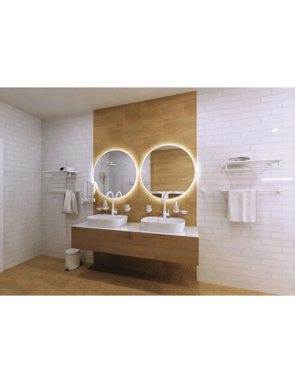 Dispenser sapone liquido da parete BIANCO in ottone bianco / 200ml