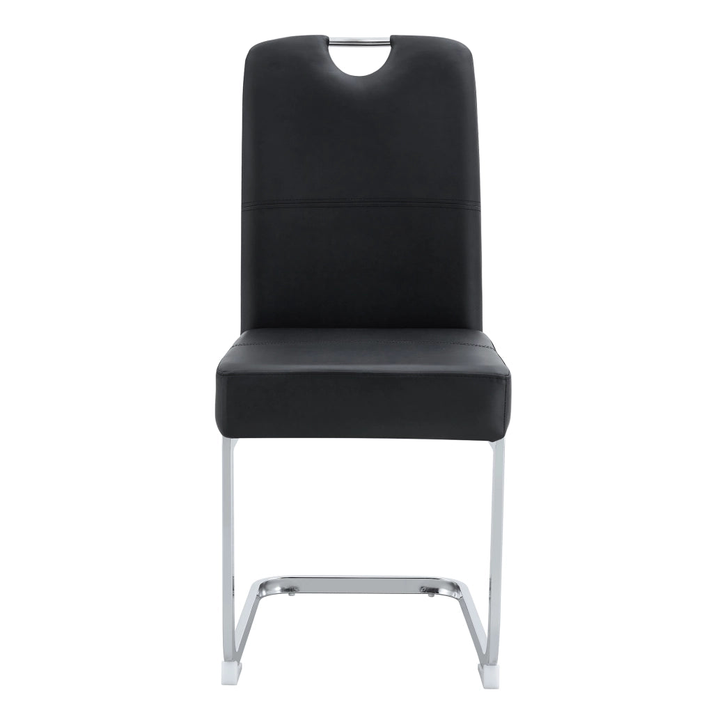 Sedie da Pranzo Imbottite con Design Ergonomico ¨C MINIMAL ¨C Set 2 Pezzi, Nero