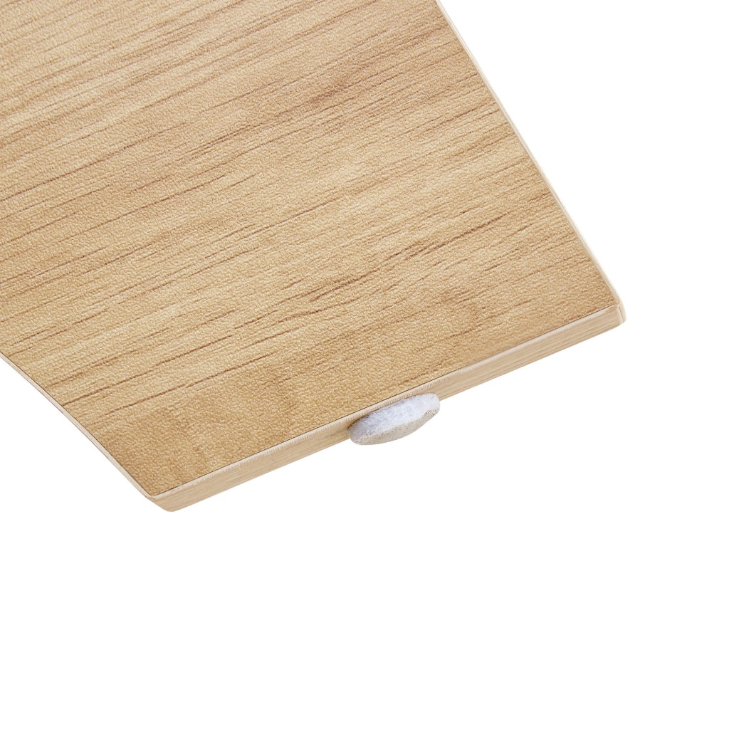 TAVOLINO DA CAFFÈ Rotondo Ø 80 x 36 cm Vetro Trasparente MDF Effetto Legno