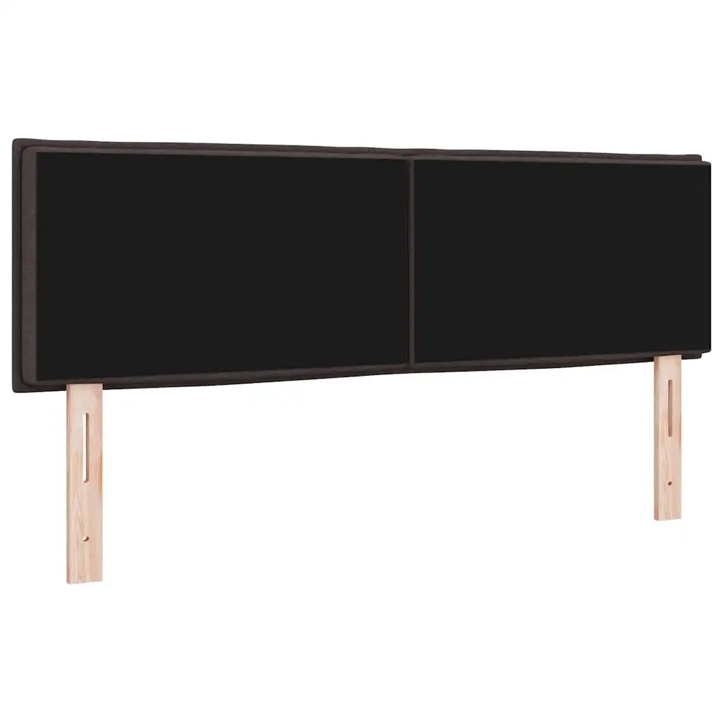Testiera LED con strisce LED Marrone Scuro 144 cm Tessuto 3337988