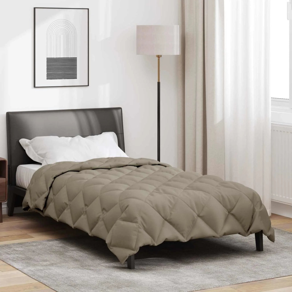 Duvet Invernale Grigio chiaro 135 x 200 cm Microfibra