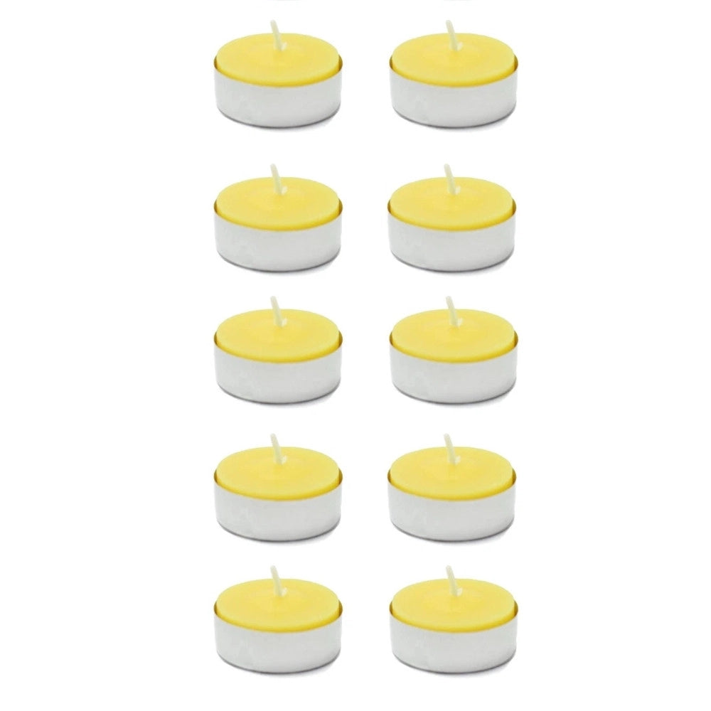 Trade Shop - Set 10 Candele Tealight Alla Citronella Per Esterni Giardino Antizanzare Antimosche 617964 -
