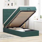 vidaXL Struttura Letto Pouf con Materassi 90x200 cm in Velluto