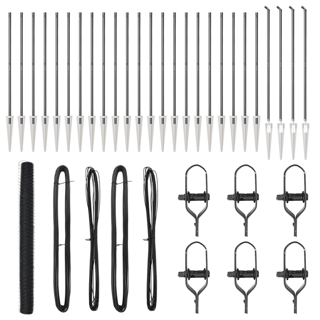 Recinzione Esagonale  Grigio 1.6x50 m Acciaio