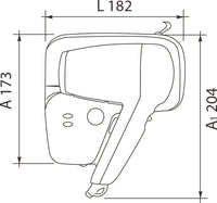 Asciugacapelli Phon a Pistola da Cassetto 1200W Vama Viento Sicuro Bianco
