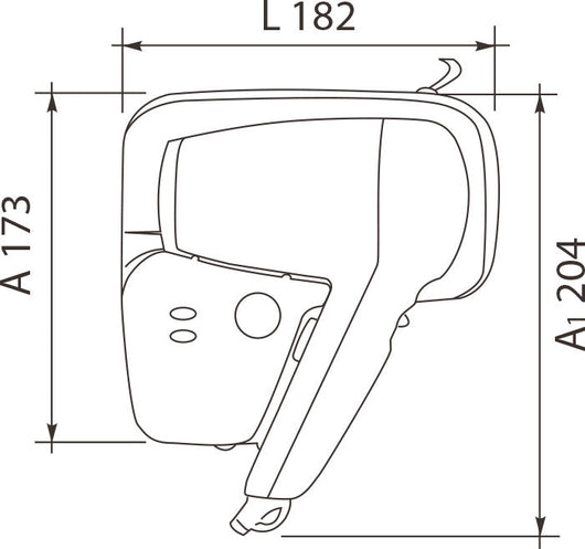 Asciugacapelli Phon a Pistola da Cassetto 1200W Vama Viento Sicuro Bianco