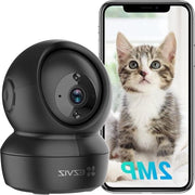 Casa Segreta - 1080P WiFi & Ethernet - 360 ° Pan/Tilt IP-camera - compatibile con Alexa - Visione Notturna - Tracciamento di Movimento con IR Intelligente - Audio a Due Vie