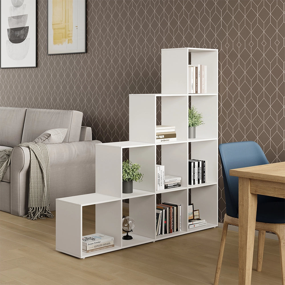 Vicco Scaffale per scale Bianco 138 x 143 cm 10 scomparti