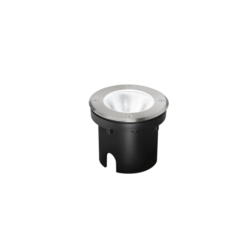 FARO A INCASSO CALPESTABILE LED WALK ACCIAIO TONDO 12W 1400LM 3000K IP67 14X9,15CM