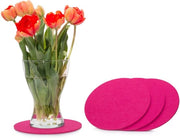 Onderzetters in vilt per 4 pezzi, colore selezionabile, diametro 20cm, confezione da 4, per tazze e bicchieri