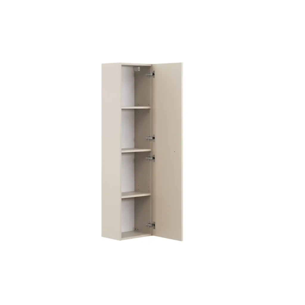 Colonna TORNADO 140 cm – Finitura sabbia – 1 porta, 4 ripiani, stile contemporaneo