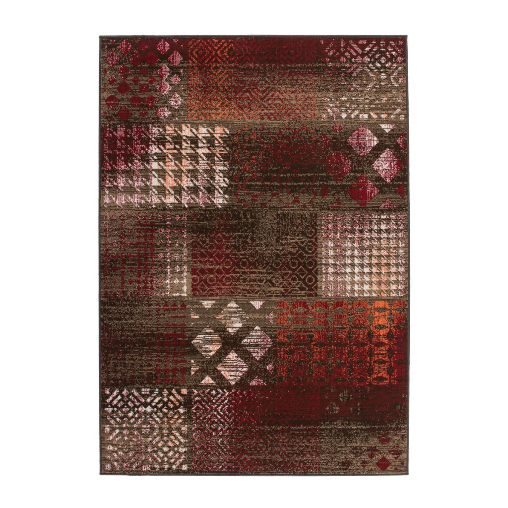 Tappeto Funky 2029 Rosso a Pelo Corto 160x230 cm