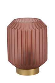 Lampada da tavolo in vetro rosa oro E14 Sueno Lucide