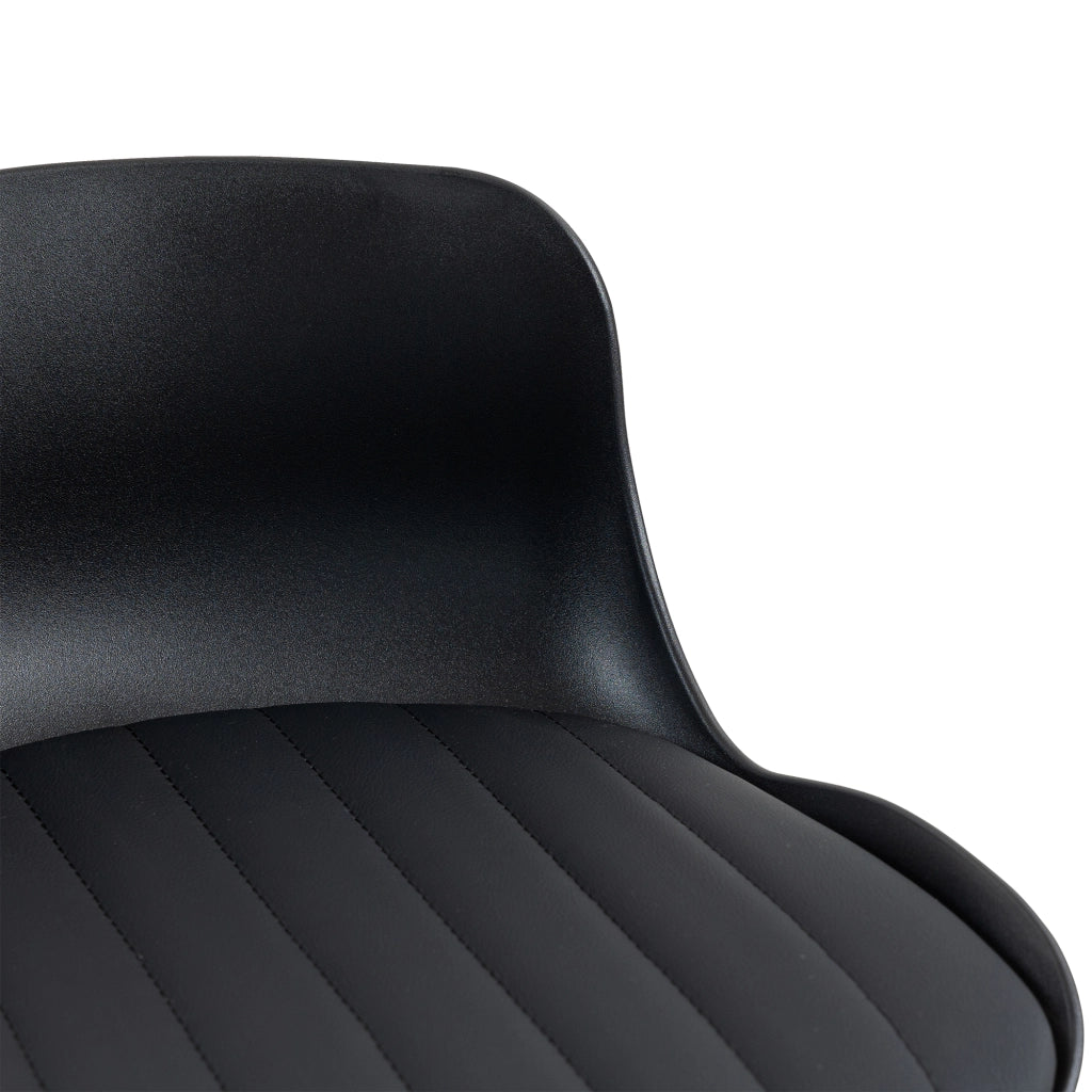 Sgabelli da bar set da 2 girevoli con altezza regolabile schienale ergonomico seduta imbottita in metallo nero
