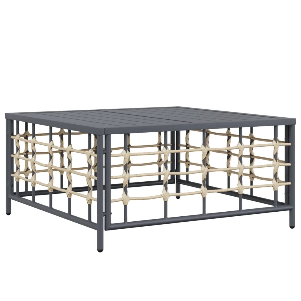 Tavolino da Giardino-Tavolo da Esterno Antracite 70x70x34 cm in Polyrattan