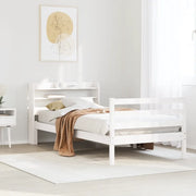 Giroletto con Testiera senza Materasso Bianco 90x200 cm