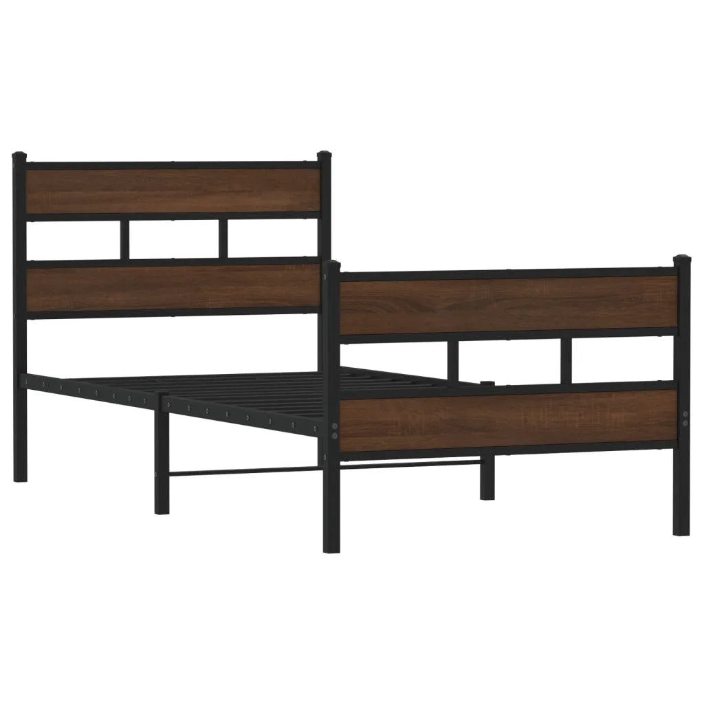 vidaXL Giroletto senza Materasso con Testiera e Pediera 75x190 cm