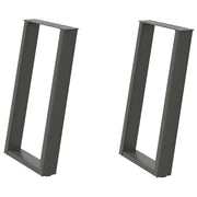 Gambe per tavolo da pranzo a forma di U 2 pz | Piede del tavolo Antracite 50x(72-73) cm Acciaio