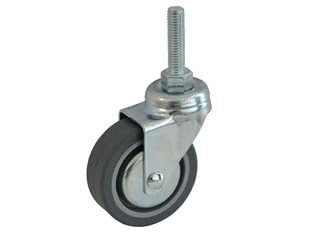 RUOTE IN GOMMA CON PERNO ROTANTANTE E DISCHI PARAFILI 220BP- - ø mm.60x23 perno ø mm.10x20 mm.88h. port. Kg.70 - 8 pezzi AVO