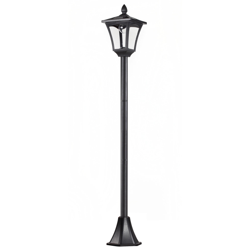 Lanterna solare da giardino a LED nera con picchetto, 29 lumen, 120 cm