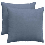 Cuscini da Divano 2 pz | Cuscini per sedie Blu 50 x 50 cm Tessuto in Cords