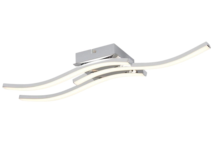 Plafoniera Reality Bradox LED 18W 3 luci cromata ondulata