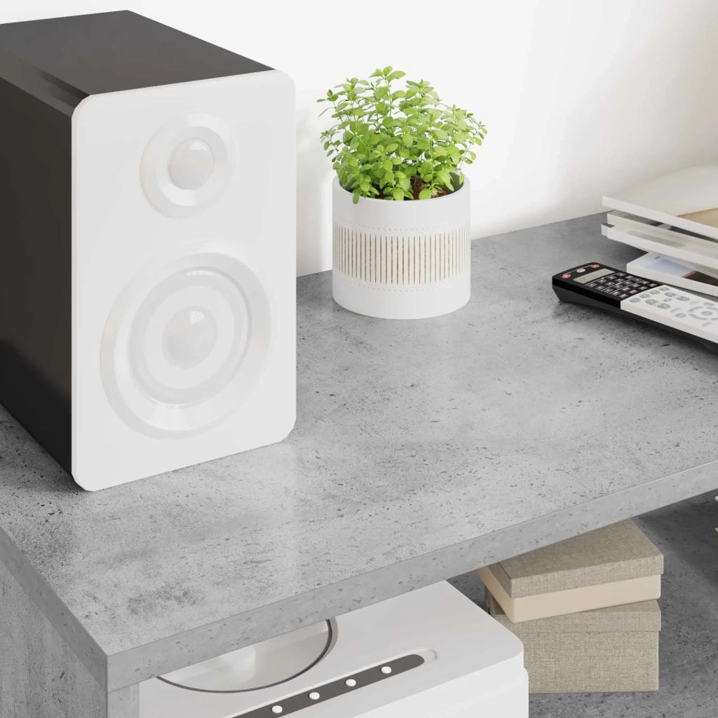 Mobile TV 100 x 35 x 40 cm Grigio cemento Legno ingegnerizzato 8000311