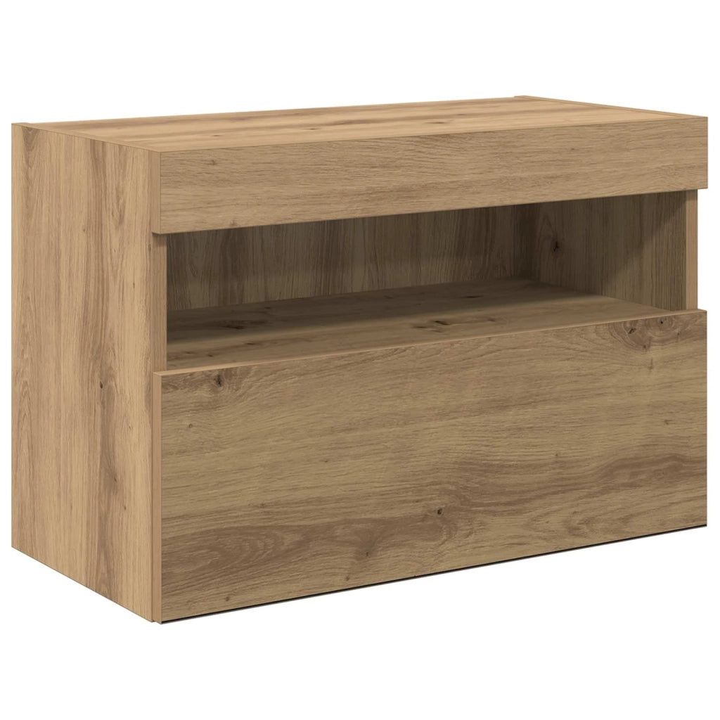 Unit¨¤ per TV a Muro 6 pz | Armadietto TV | Mobile Porta TV Rovere artigianale Legno multistrato