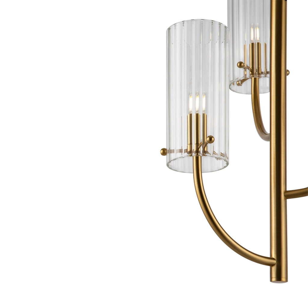 Maytoni Lampadario contemporaneo Arco 3 luci G9 ottone metallo diffusore vetro