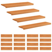 Tappeti per scale 20 pz 100 x 25 x 2 cm Marrone Chiaro 3446487