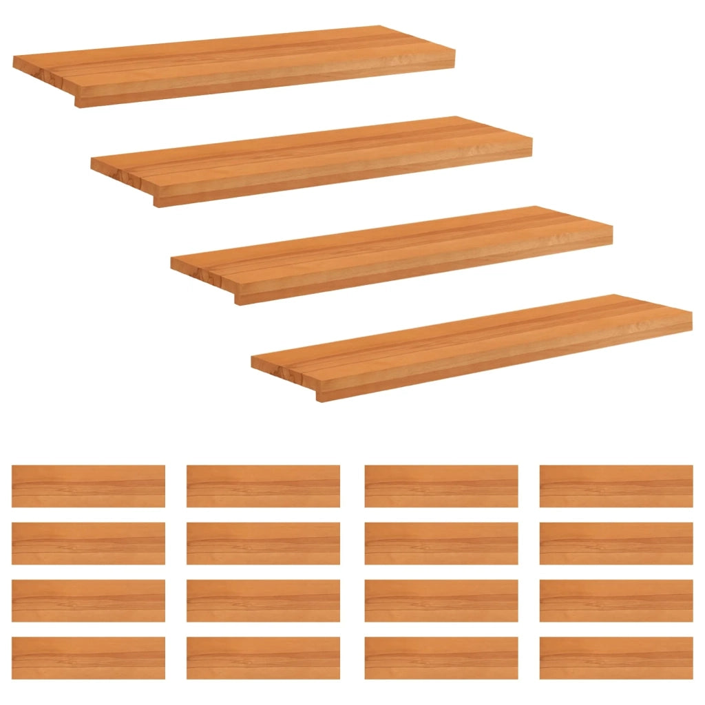 Tappeti per scale 20 pz 100 x 25 x 2 cm Marrone Chiaro 3446487