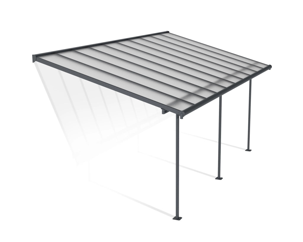 Canopia Sierra Pergola Addossata in Alluminio   3X6.2 m Grigio