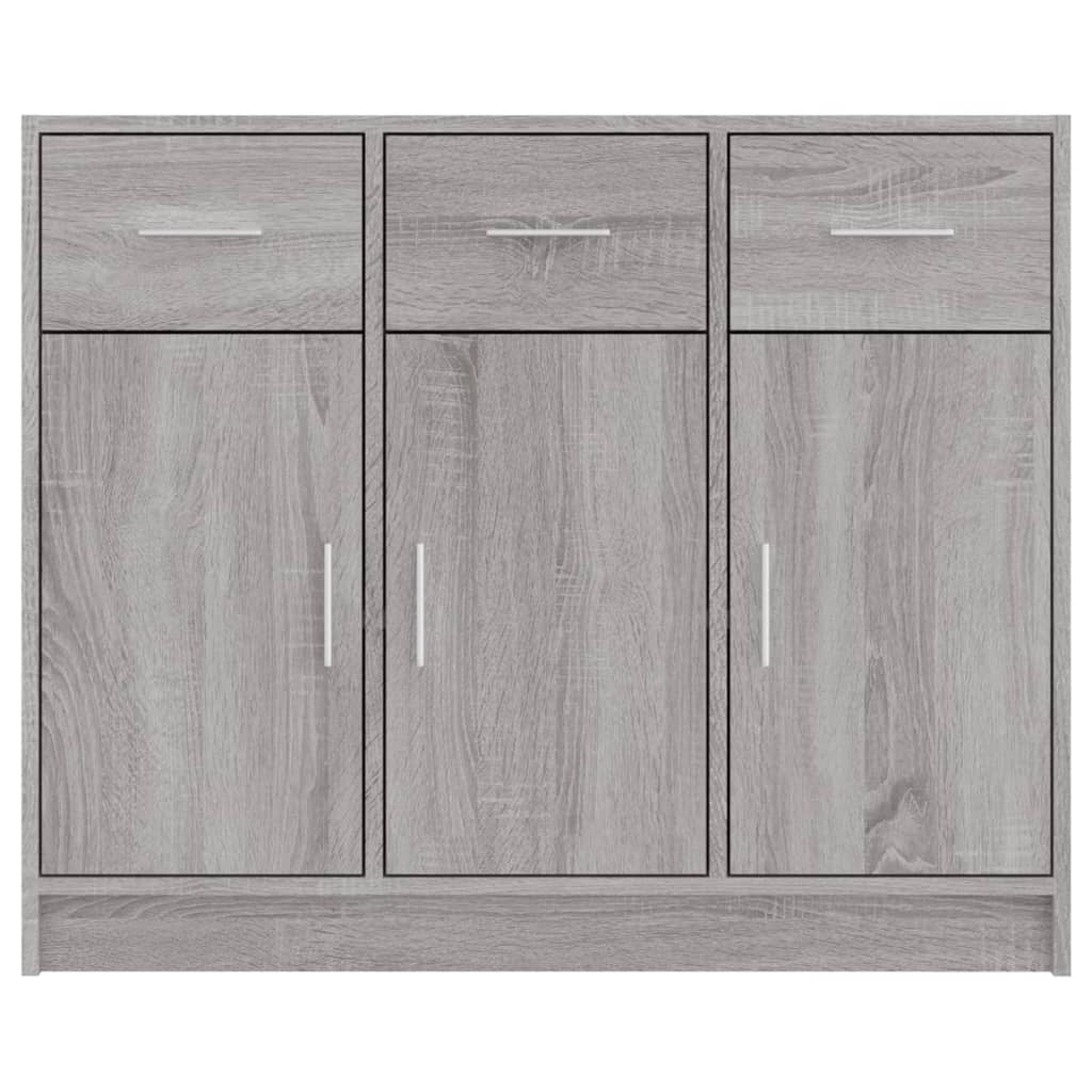 Buffet credenza cassettiera armadio mobile contenitore organizer cucina soggiorno salotto Sonoma 91 x 28 x 75 cm legno ingegnerizzato grigio 02_0036555